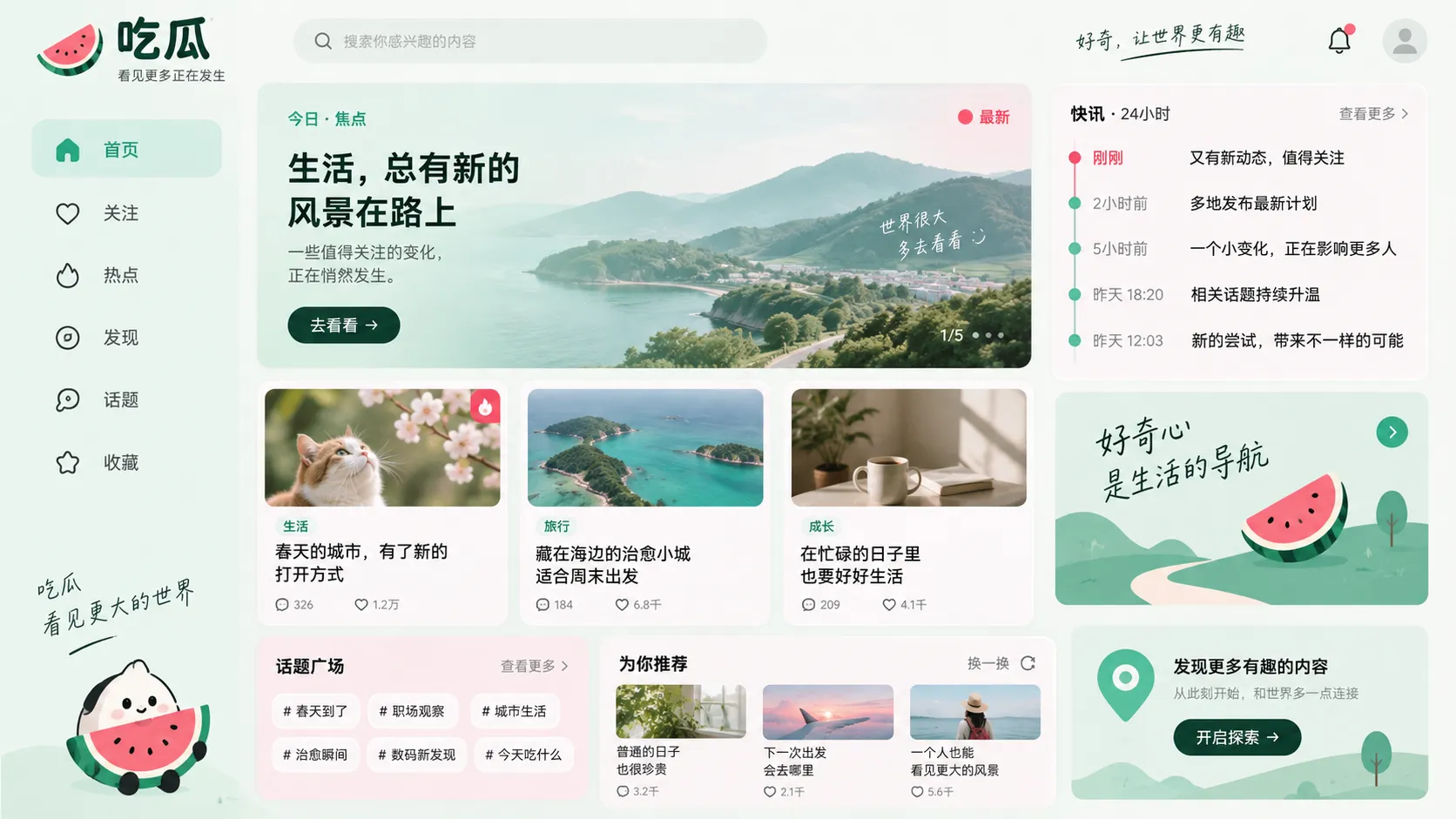 社交平台照片时间线示意